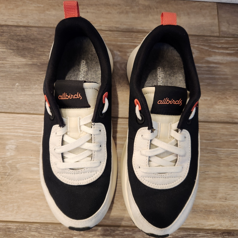 Allbirds Runners Women 7.95 KG CO2E Size 8 White Black Running Shoes - Picture 4 of 6